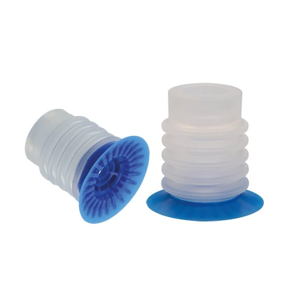 Fipa Bellows vacuum cup diam. 40 mm, Silicone transp. 70 Degrees / blue 40 Degrees Shore 25.040.099.8 - main